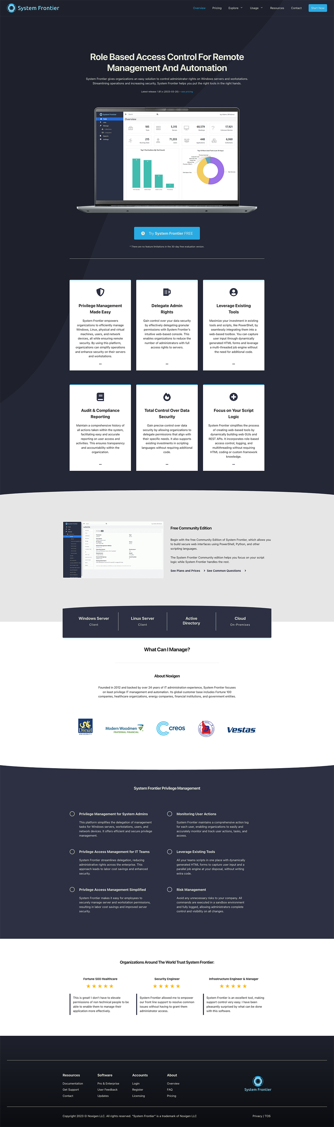 B2B SaaS marketing site screenshot